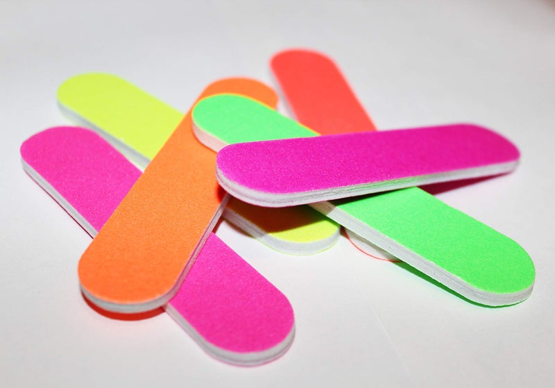 ZMOI Colorful Neon Girly Mini Emery Board Nail Files (1 Dozen) ZMOI - Image 5